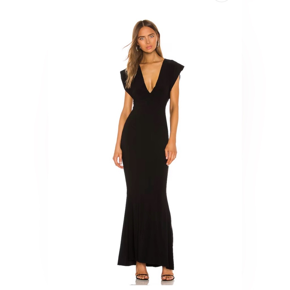 Norma Kamali black evening gown